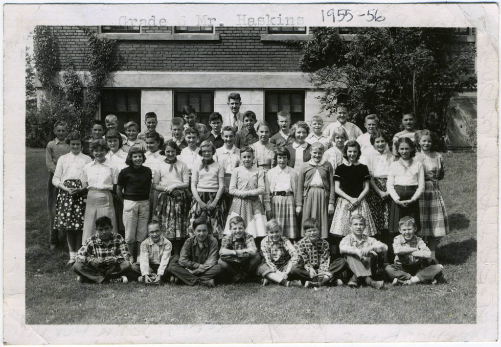 Mr Haskins, grade 6 class, Central Elementary, 1956